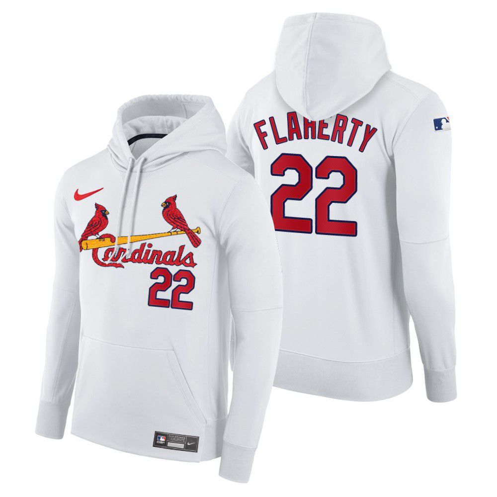 Men St.Louis Cardinals #22 Flaherty white home hoodie 2021 MLB Nike Jerseys